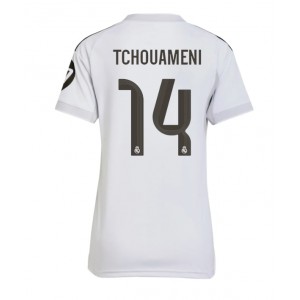 Fotbalové Dres Real Madrid Aurelien Tchouameni #14 Dámské Domácí Oblečení 2025-26 Krátký Rukáv